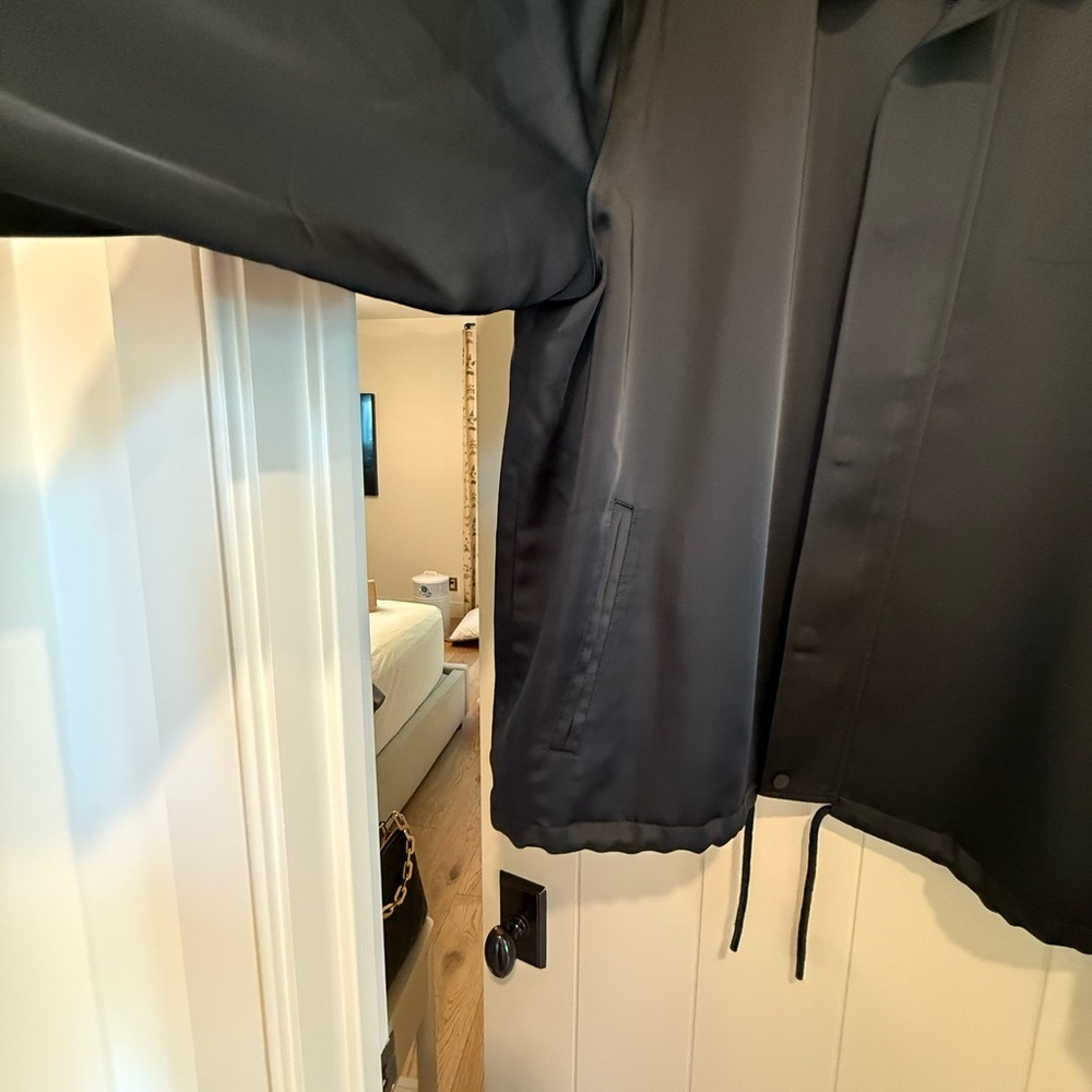 PAIGE Men's Black Satin Jacket - Picture 4 of 7